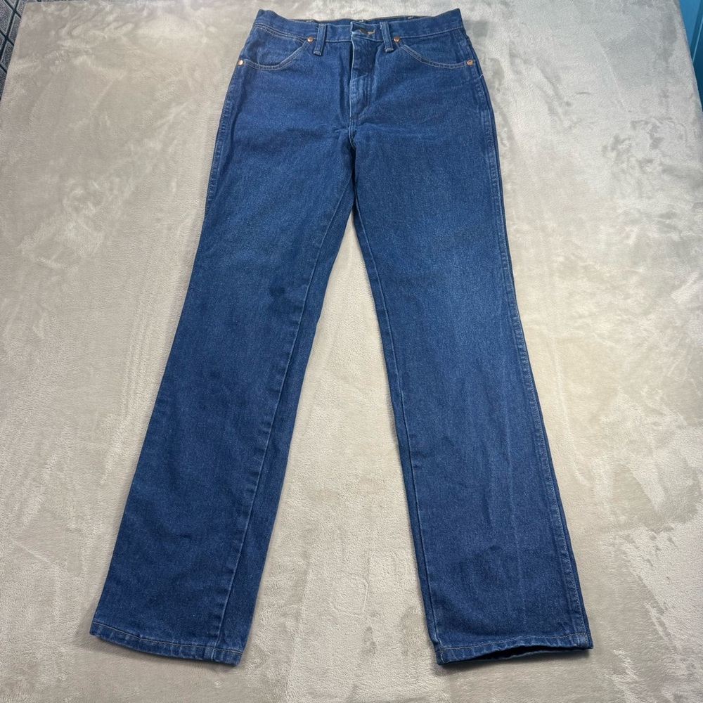 Wrangler Men's Cowboy Cut 936PWD Flat Front Mid Rise Jeans Blue 30x32
